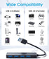 BYEASY 4 Port USB 3.0 Hub, Ultra Slim Portable Data Hub for iMac Pro, MacBook Air, Mac Mini/Pro, Surface Pro