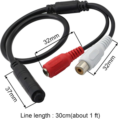 GINTOOYUN High Sensitivity Microphone for CCTV - Mini Audio Pickup