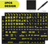 imComor 2PCS English Keyboard Stickers, Universal Computer Laptop Replacement Large Keyboard Stickers Big Bright Yellow
