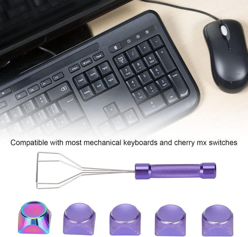 Heayzoki 5Pcs XDA Mechanical Keyboard Keycaps with Color Plating, Beautiful Textures, Special Touch Metal (XDA)