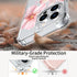 Wihytec 12/12 Pink Lily Flowers Phone Case for iPhone PRO Pink Lily Case Cover Clear Phone Case Four Corner Reinforced