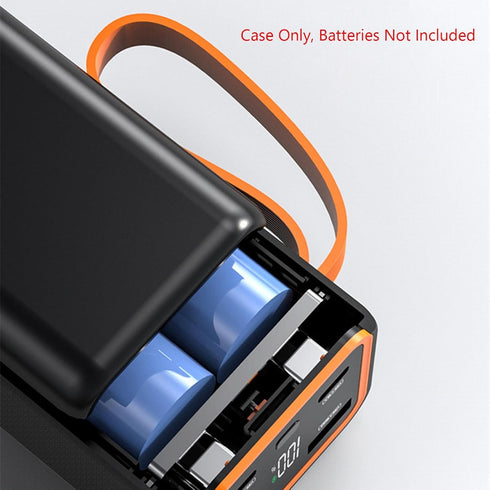 MOUDOAUER 4 21700 Portable Slots Battery DIY Power Bank Case with LCD Display Charger Shell Box Fast Charging Power