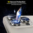 Tensea Camera Lens Protector for iPhone 15 Pro/Pro Max, 9H Tempered Glass, Metal Ring, 6.1" & 6.7" 2023.