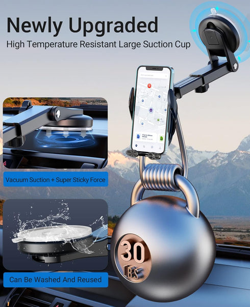 Wireless Car Charger, 15W Fast Auto-Clamping Charger for iPhone 15 14 13 12 11 Pro Max, Samsung Galaxy S23 Ultra S22