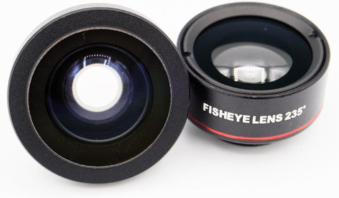 CAPPY CAMERA Screw-On Lens Set - Wide Angle & 235 Fisheye Lens Kit -