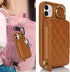 Hamany 12 12 5G 6.1 Inch-Brown for iPhone Case Wallet with Card Holder,for iPhone pro Phone case Wallet with Zipper