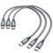 USB C to C Cable 3 Pack (1ft) - Fast Charging Nylon Braided Charger for iPhone 15, Samsung Galaxy S24, MacBook Pro.
