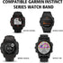 ANCOOL Soft Silicone Watchband Replacement for Garmin Instinct 2, Compatible with Tide/Esports/Solar/Tactical,
