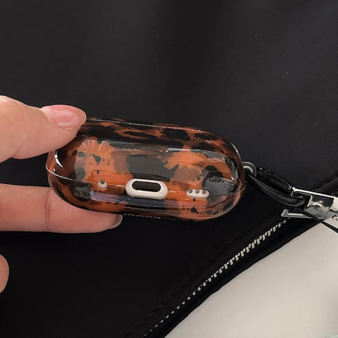 aaknhen 3rd Generation(2025) 3,Tortoise) Leopard Cheetah Print Case for AirPods Pro with Keychain Tortoiseshell Animal