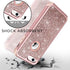 Hython Designed for iPhone 8, iPhone 7 Case, Heavy Duty Full-Body Defender Protective Case Bling Glitter Sparkle Hard Shell Hybrid Shockproof Rubber Bumper Cover for iPhone 7 and iPhone 8, Rose Gold