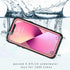 Lanhiem Waterproof Case for iPhone 12, Dustproof Shockproof with Built-in Screen Protector, Pink
