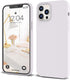 IceSword iPhone 12 Pro Max Case - Thin Liquid Silicone Shockproof Cover, Pure White Cute Cool Fun, Drop Protective 6.7"