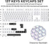 SDYZ 131 Set, x XVX Doubleshot PBT Keycaps for Mechanical Keyboards - Shine Through Keycaps, Full Key OEM Profile