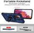 Samsung Galaxy S20 FE 5G Case with Camera Lens Cover, Military-Grade Drop Tested Magnetic Ring Holder Kickstand Case