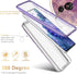 Esdot Compatible with Samsung Galaxy S20 FE Case with Built-in Screen Protector,with Fashionable Designs for Women Girls,Protective Phone Case for Galaxy S20 FE 6.5" Glitter Purple Marble