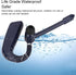 PUSOKEI Single Ear Bluetooth Earpiece, Waterproof 270° Rotatable Handsfree Headset with Mic for Business Office Driving