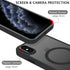 Telaso iPhone X/Xs Case - Slim, Shockproof, Anti-Scratch, Matte Black, Compatible with MagSafe Wireless Charging.