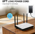 ANLINK 100-240V 12V 2A (2000mA) 4-Way (6ft) Power Adapter AC to DC & Power Splitter Cable for CCTV Security