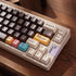 Mintcaps PBT Japanese Brown Keycap Set - 129 Keys Cherry Profile Cute Keycaps Custom Dye-Sublimation for Mechanical