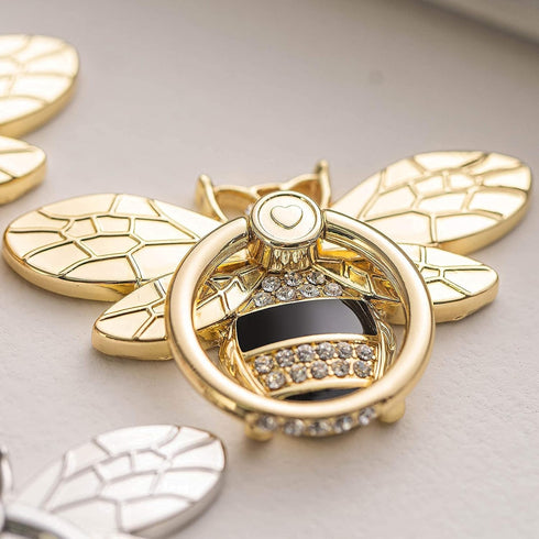 Allengel Bee Phone Ring Holder Finger Kickstand with Crystal for iPhone or Smartphone Cases