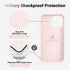 AOTESIER iPhone 15 Pro Case - Shockproof Liquid Silicone, Slim 6.1" Cover with Soft Anti-Scratch Lining - Chalk Pink