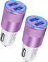 USB Car Charger, 2Pack Dual Port Cigarette Lighter Adapter for Samsung, iPhone, Google