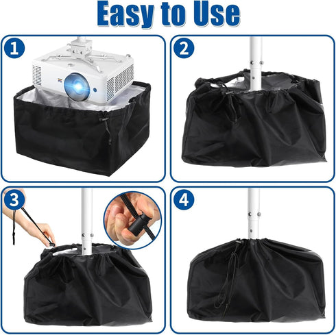 2-Be-Best 14.9" 12.2" 11" Projector Dust Cover, Large Projector Cover Dust-Proof Waterproof Protector for Projectors on