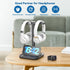 KDD Headset Dual Headphone Stand for Desk - Rotatable Hanger with Phone Holder - Removable Non-Slip Base for Gamers