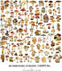 100PCS Pack Doraking Mushroom Stickers - Waterproof Paper Decals for Scrapbook Decoration, Sulfuric Adhesive, Irregular