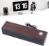 Diyeeni 3.5mm 1.2m Wooden Computer Speaker, USB Powered PC Speakers, HiFi Stereo Sound Computer Sound Bar for Desktop
