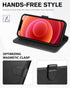 TUCCH Wallet Case for iPhone 12 Pro Max 5G 6.7", PU Leather Card Slot Kickstand, RFID Blocking Magnetic Cover