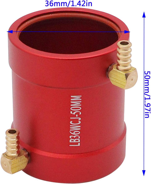 Treehobby 36mmx50mm 36-Series Aluminum RC Model Boat Motor Water Cooling Jacket with Inlet & Outlet Fittings Heatsink