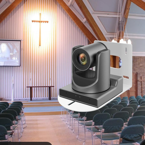 Sumnacon PTZ Camera Bracket White Universal PTZ Camera Mount Bracket Compatible with for Various PTZ Cameras Solid Metal Wall Mounting PTZ Camera Bracket with Screws for Office,Church by Sumnacon