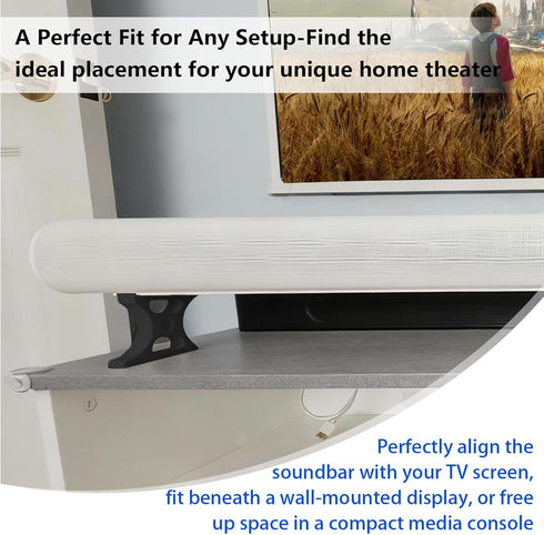 Generic 3-Height (25mm-75mm), Installation(25mm Soundbar Stand Compatible with Arc, Adjustable Riser Base Sturdy Base