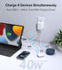 2Pack Flat USB C Wall Charger,40W 4Ports Foldable & Slim Fast Charging Block,Type C Cube Box Multiport Power Adapter Plug Brick Compatible with iPhone 15/14,Samsung, Pixel, AirPods,Tablets