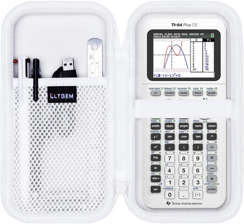 Hard Case for Texas Instruments TI-84 Plus CE/TI-84 Plus/TI-Nspire CX II CAS/TI-83 Plus Graphing Calculators (White)