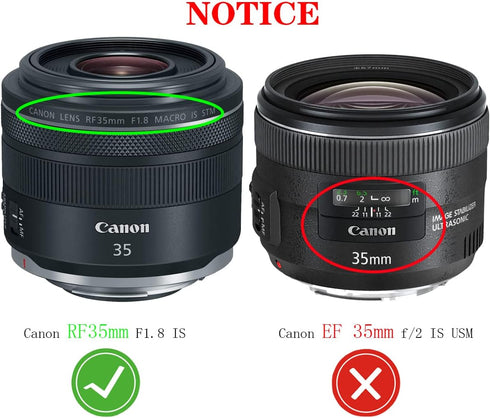 52mm Lens Cap Cover for Nikon AF-S DX NIKKOR 35mm f/1.8G, Compatible for Canon RF 35mm