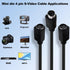 YARCHONN 4 4 -30cm S-Video Cable Mini Din Pin SVideo Y Splitter Extension Cable Pin Mini Din SVHS Y Splitter Lead Cord
