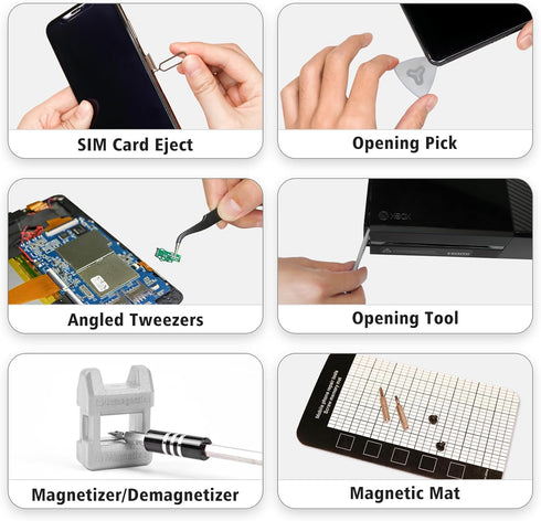 SHARDEN Precision Screwdriver Set, 122 in 1 Electronics Magnetic Repair Tool Kit with Case for Repair Computer, iPhone,