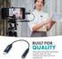 Movo UCMA-1 Female 3.5mm TRS Microphone Adapter Cable to USB Type-C, Compatible with Samsung Galaxy, Pixel, iPad
