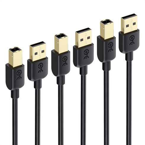Cable Matters 3-Pack USB Printer Cable - 10ft, USB A to B