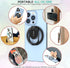 Magnetic Phone Ring Holder with Magsafe, Double Adjustable Gym Finger Grip for iPhone, iPad, Smartphones