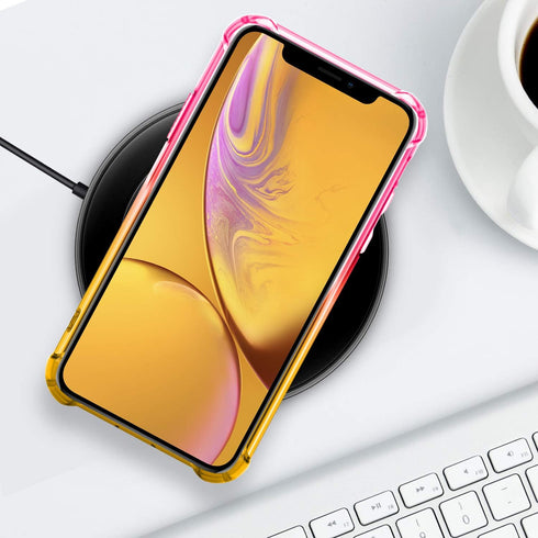 Salawat Clear Slim iPhone Xr Case, Anti Scratch TPU Bumper Shockproof Protective Case (Pink Gold) 6.1inch