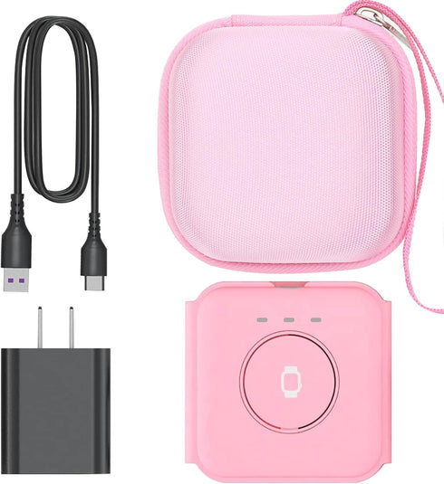 Khanka Hard Travel Case for Iseyyox/RTOPS/Hicober/UCOMX Nano 3 in 1 Wireless Charger (Pink)