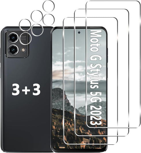 Moto G Stylus 5G 2023 Screen & Camera Lens Protector Pack - 9H Tempered Glass, Anti-Scratch, Easy Install, Bubble-Free.