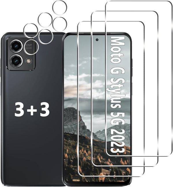 Moto G Stylus 5G 2023 Screen & Camera Lens Protector Pack - 9H Tempered Glass, Anti-Scratch, Easy Install, Bubble-Free.