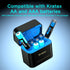 Kratax 3-in-1 8 Battery Charger for AA Rechargeable Lithium Batteries, Independent Fast Charging Slots for AA Battery