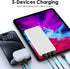 POTENIGO 10000mAh Slimmer Pack 5V/3A Power Bank Portable Charger, Battery with USB C Input & Output, Travel Essentials