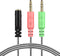 MillSO 3.3 Feet Headset Adapter - 3.5mm Audio Jack Y Cable for TRRS Gaming Headset