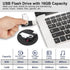 IMEASON 16GB 2.0 FAT32 16 Swivel Design USB Flash Drive with Keychain, USB Portable Thumb Drive Memory Stick, Format